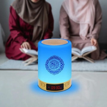 Islamska bezprzewodowa przenośna głośnik czytający Koran lampka nocna LED