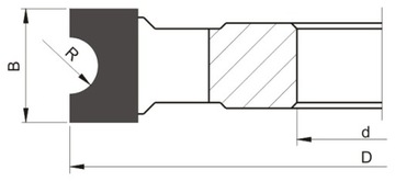 Фреза полукруглая вогнутая из быстрорежущей стали 120x30x40/R=15 GLOBUS