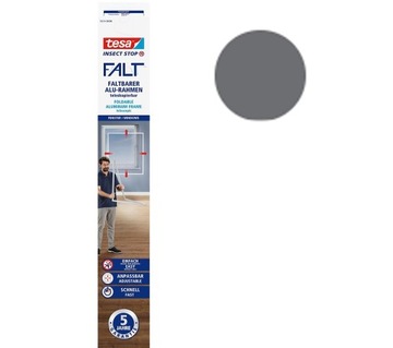 TESA Moskitiera ALU regulowana 80-140cm CZARNA