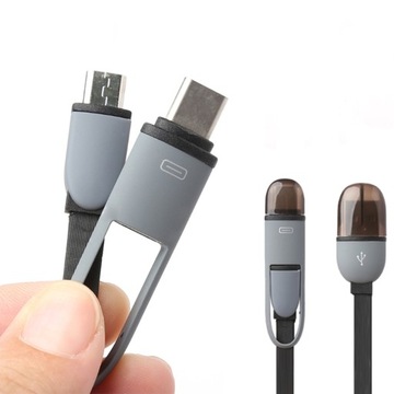 ЗАРЯДНЫЙ КАБЕЛЬ 2IN1 MICRO USB С АДАПТЕРОМ ДЛЯ HUAWEI SAMSUNG