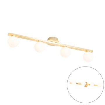 Nowoczesna mosiężna lampa sufitowa IP44 4-punktowa - Cederic
