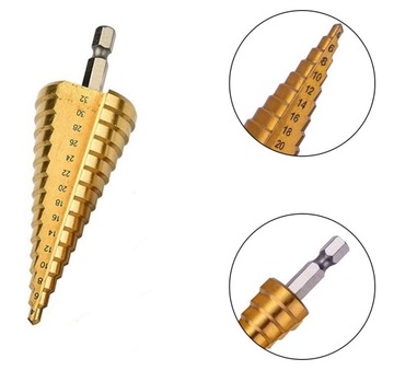 НАБОР СТУПЕНЧЕСКИХ СВЕРЛ ПО МЕТАЛЛУ 3 шт.