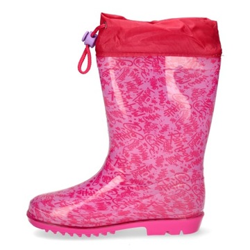 ДЕТСКИЕ РЕЗИНОВЫЕ БОТИНКИ РОЗОВАЯ РАДУГА ВЫСОКИЕ R 28