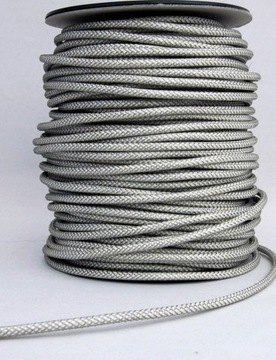 Kabel w oplocie metalowym przewód 2x0,75 Duna biał