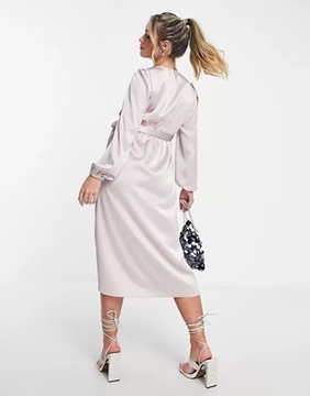 RIVER ISLAND MATERNITY SATYNOWA SUKIENKA MIDI M