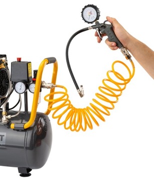 НАБОР ПНЕВМАТИЧЕСКОГО ИНСТРУМЕНТА ДЛЯ КОМПРЕССОРА, КОМПРЕССОР, ШЛАНГ, АКСЕССУАРЫ 6 ЭЛЕМЕНТОВ.