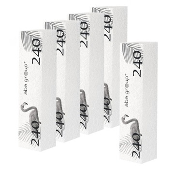4+1 ABA Polerka Bloczek biały do paznokci 240/240