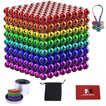 KULKI 5mm MAGNETYCZNE KLOCKI NEOCUBE KOLOR 512szt