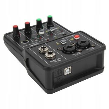 2 kanały mikser audio USB 48V zasilanie Phantom