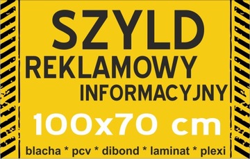 SZYLD TABLICA REKLAMOWA Płyta 70x100 cm PCV 3mm