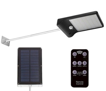LAMPA SOLARNA ŚCIENNA, ULICZNA PILOT SMD LED 450lm