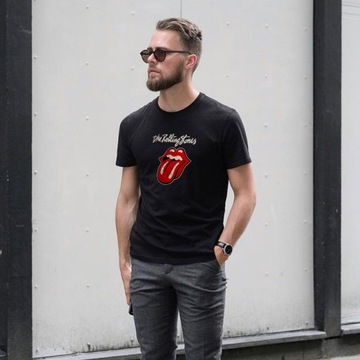 ФУТБОЛКА МУЖСКАЯ, ЧЕРНАЯ, THE ROLLING STONES XXL Y2