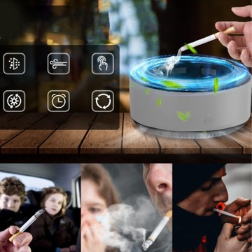 БЕЗДЫМНАЯ ПЕПЕЛЬНИЦА С ОЧИСТИТЕЛЕМ ВОЗДУХА ДЛЯ РАБОЧЕЙ ЗОНЫ АВТОМОБИЛЯ