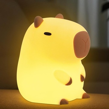 SILIKONOWA LAMPA Z KAPIBARĄ, ŚCIEMNIANA LAMPKA NOCNA