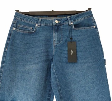 Vero Moda niebieskie jeansowe spodnie cargo W28