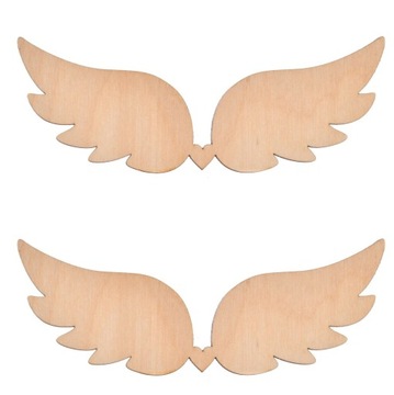Skrzydła do Anioła drewniane SKRZYDEŁKA 12x4,5cm do Makramy S11 2szt