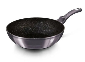 Сковорода BERLINGERHAUS WOK с мраморной поверхностью 28 см Carbon PRO Line