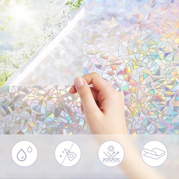 Самоклеящаяся оконная пленка для стекла Декоративная шпон ВИТРАЖ 90х200см