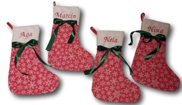 Skarpeta na święta dekoracyjna na kominek imię