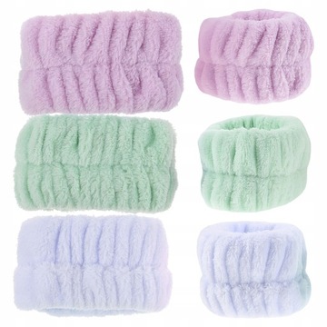 Domowe opaski na rękę Scrunchies do mycia twarzy