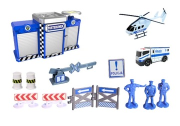 Posterunek Policji Auto Figurki Zestaw Teamsterz
