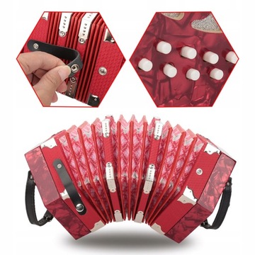 Profesjonalny 20-przyciskowy akordeon Concertina