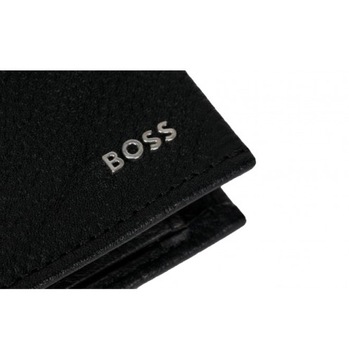 HUGO BOSS męski portfel skórzany BOSS NOWY w pudełku pojemny BLACK