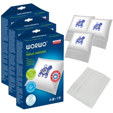 12x Worki do odkurzacza Hoover Athos Miele Classic Complete