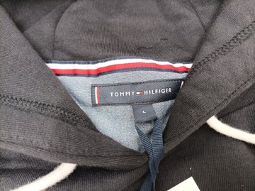 Tommy Hilfiger Core Tommy Logo Hoody, bluza męska, rozmiar L, czarna