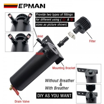 EPMAN OIL CATCH TANK продолговатый масляный бак V5 с фильтром
