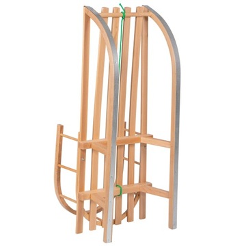 ДЕРЕВЯННЫЕ САНКИ с веревочной спинкой ПОЛЬСКИЙ ПРОИЗВОДИТЕЛЬ Прочный бук