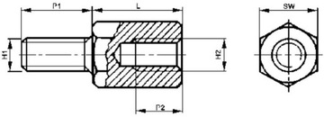 ВТУЛКА 15ММ М3 ЛАТУНЬ С W -10ШТ.