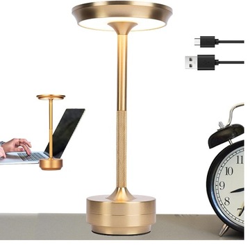 LAMPKA NOCNA BIURKOWA ALUMINIUM LED DOTYKOWE USB