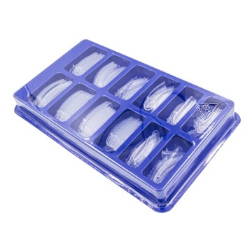 Двойные формы для акрилового геля 120 шт., прозрачные