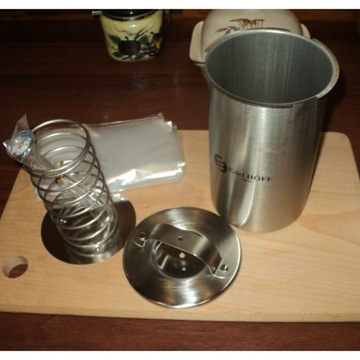 Ветчинница, кастрюля для приготовления ветчины, 1,5л, термометр