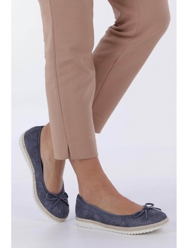 БАЛЕТКИ ЭСПАДРИЛИ ВНУТРИ, КОЖА, БАНТ, НОВЫЕ, размер 36