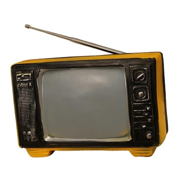 retro realistyczny telewizor retro realistyczny model telewizora Żółty
