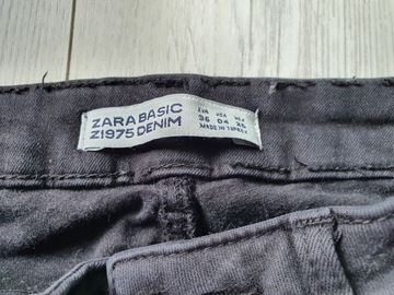 SPODNIE JEANSOWE Z1975 Czarne ZARA r. 36 S