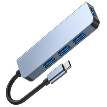 Адаптер-концентратор USB V1-HUB 4в1 USB-C Серый