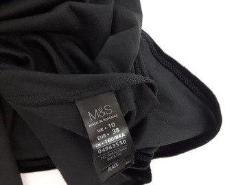 M&S welurowa SUKIENKA rozkloszowana CZARNA klasyczna _ 38