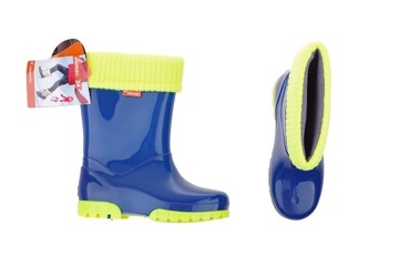 Demar kalosze ocieplane gumowce odblask FLUO 34/35
