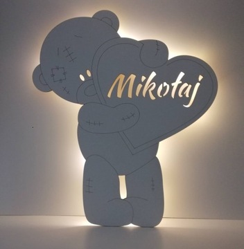 Ночник BEAR LED с именем ребенка, 44 см