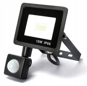 HALOGEN LED 10W LAMPA Z CZUJNIK RUCHU ZMIERZCHU NAŚWIETLACZ ZEWNĘTRZNY IP66