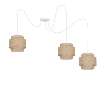 LAMPA BOHO WISZĄCA SUFITOWA NOWOCZESNA PAJĄK LEN