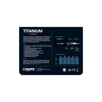 Klotz TIW0450PR Титановый инструментальный кабель 4,5м