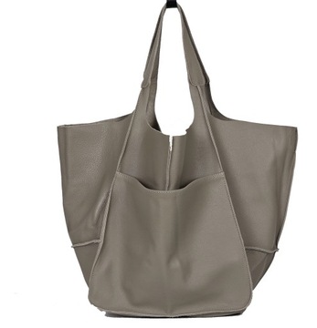 Натуральная кожаная женская сумка - XXL Плековая сумка - кожаная сумочка