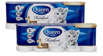 Papier toaletowy bezzapachowy Queen 20 szt.