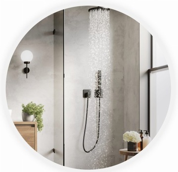Lustro okrągłe 60cm łazienkowe podświetlane LED