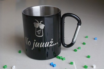 Туристическая кружка с ГРАВИРОВКОЙ, горная звезда подарок