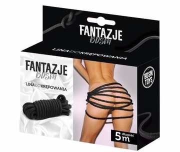 Fantazje BDSM Lina do Krępowania 5m Czarna